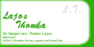 lajos thomka business card